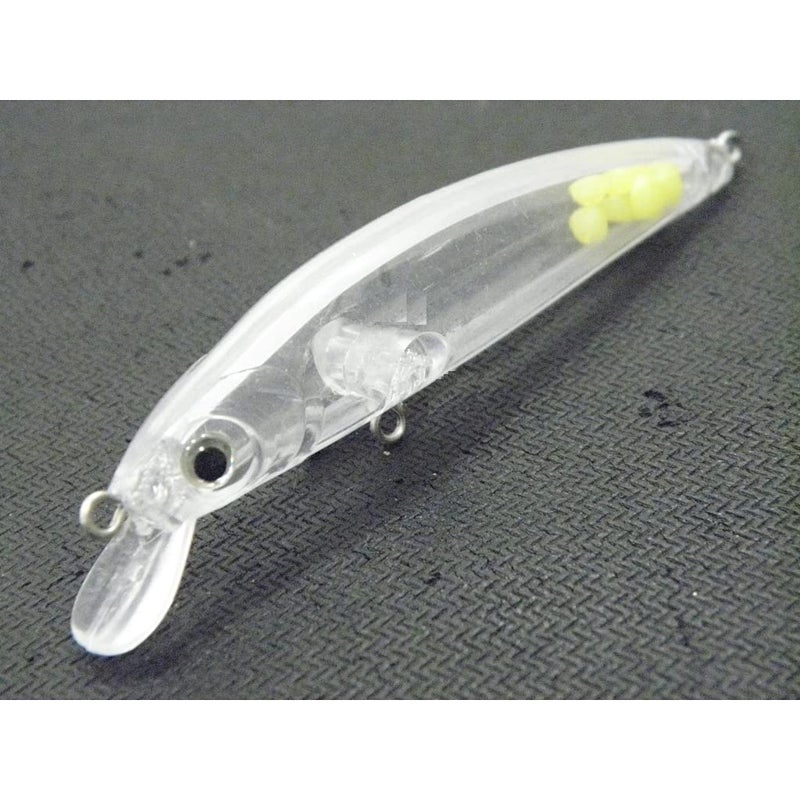 wLure 10 Blank Unpainted Minnow Jerkbait Slow Floating Tight Wobble Fishing Lures with Free Eyes UPM641 - Image 3